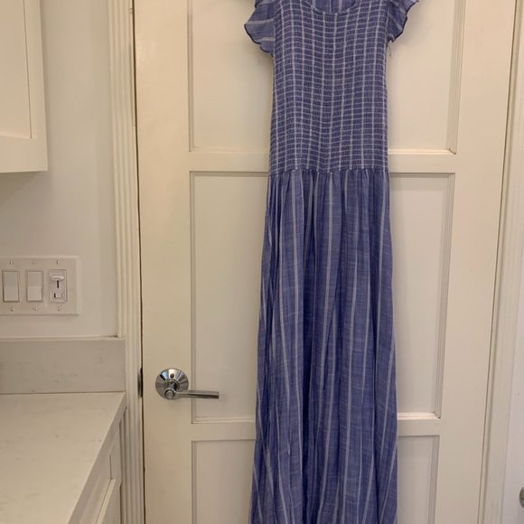 Free People Butterflies Chambray Midi Dress - Picture 3 of 4